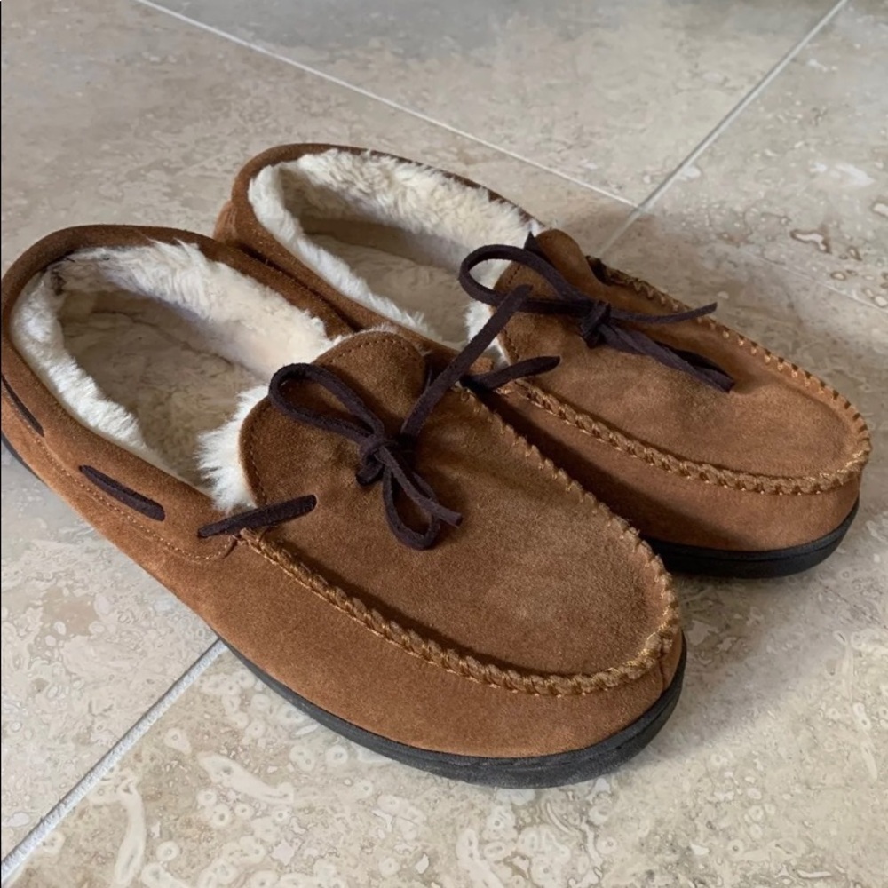 Dearfoams Men's Microsuede Moccasin Slipper